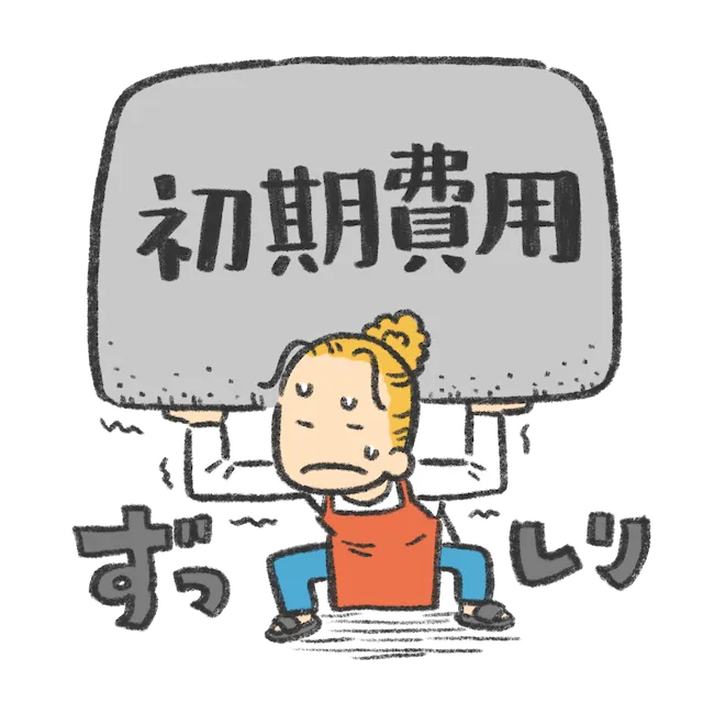 大きな出費に悩むイメージ