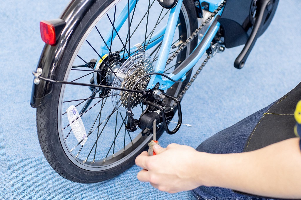 自転車の変速機の調整