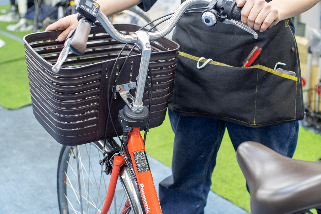 自転車のハンドルロック