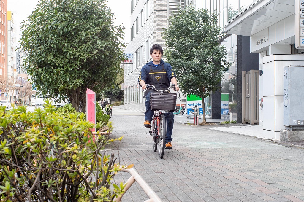 自転車の試乗